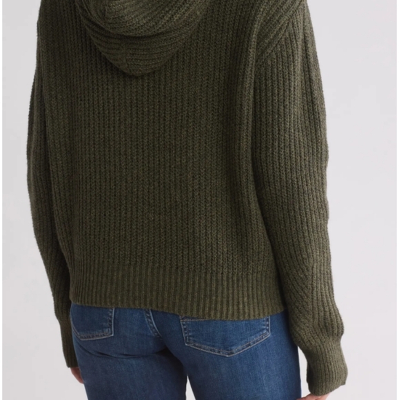 Olive Green Hooded Sweater - Picture 3 of 3